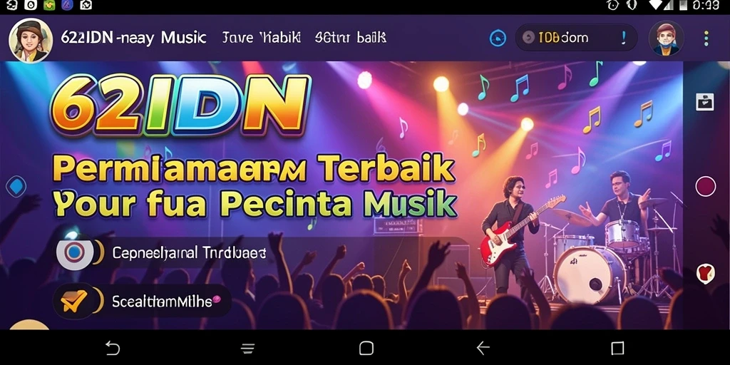 Tampilan gameplay 62IDN dengan pengalaman musik yang interaktif.