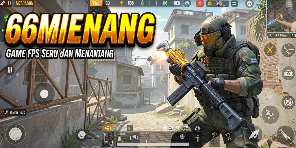 Screenshot gameplay 66MENANG yang penuh aksi FPS.