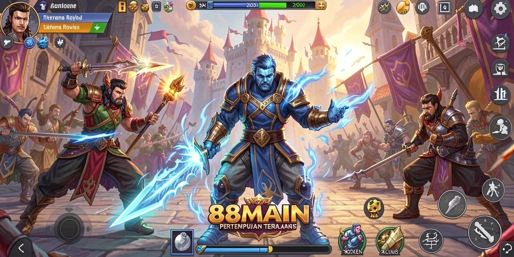Tangkapan layar gameplay seru di arena Battle Royale 88MAIN.