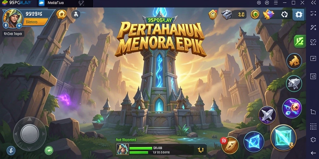 Tangkapan layar game Tower Defense 95PGPLAY menampilkan aksi mendebarkan.