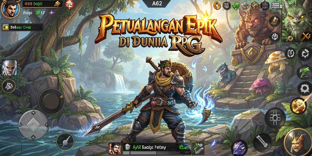 Gameplay mendebarkan dari AA62 dalam dunia RPG yang menakjubkan.