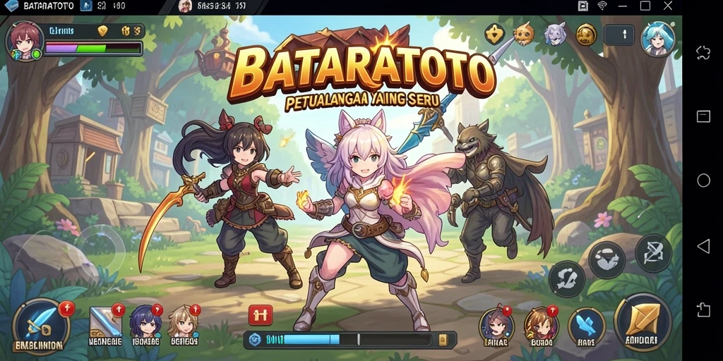 Tampilan gameplay seru dan penuh warna dari BATARATOTO.
