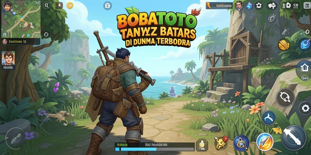 Screenshot gameplay BOBATOTO yang menunjukkan keindahan dunia terbuka.
