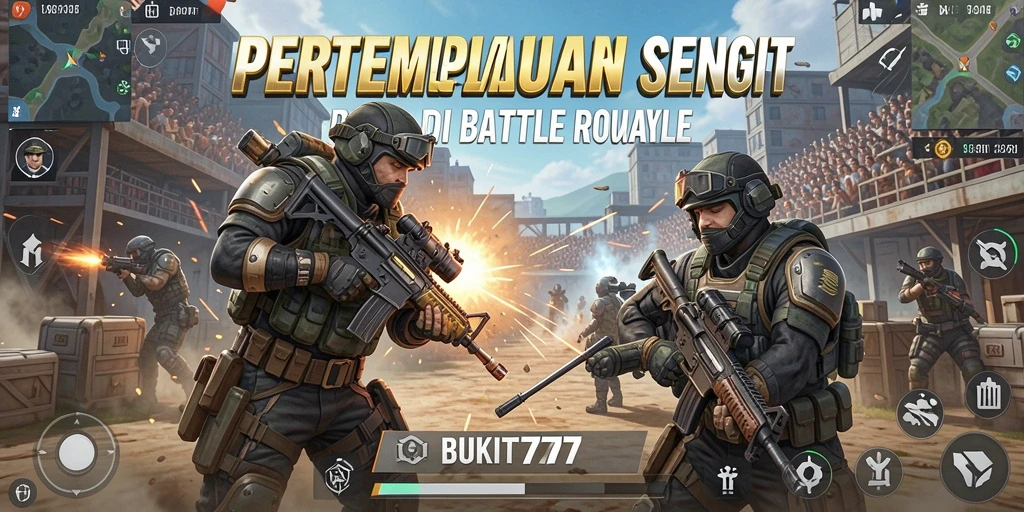 Tangkapan layar utama gameplay BUKIT777 dengan aksi pertempuran seru.