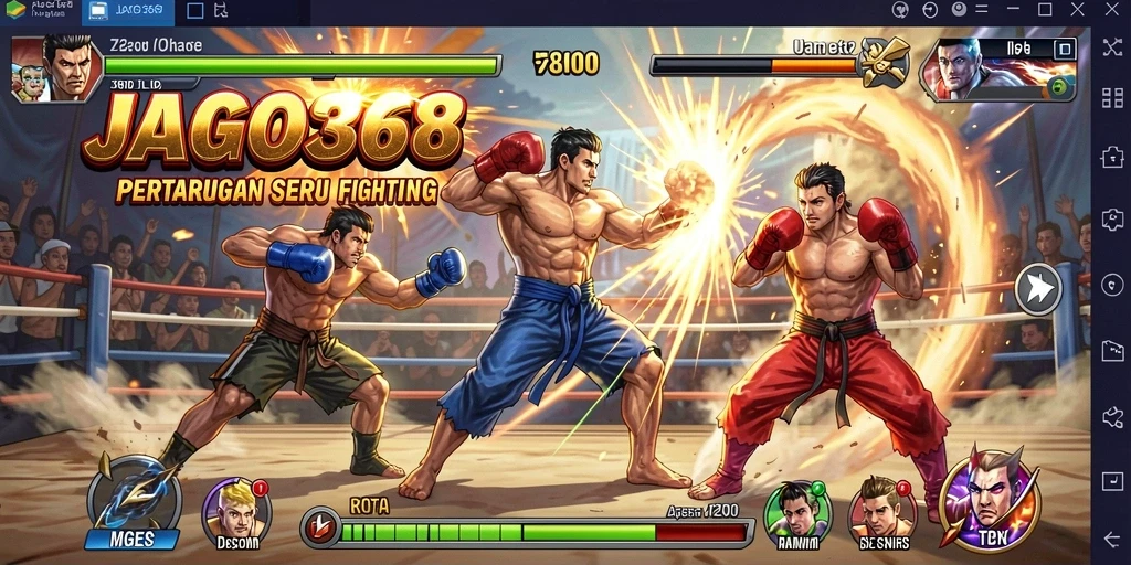 Tampilan gameplay JAGO368 yang intens dan menegangkan dalam pertempuran.
