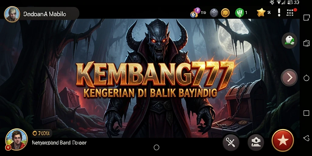 Screenshot gameplay KEMBANG777 menampilkan suasana menyeramkan dan karakter yang menakutkan.
