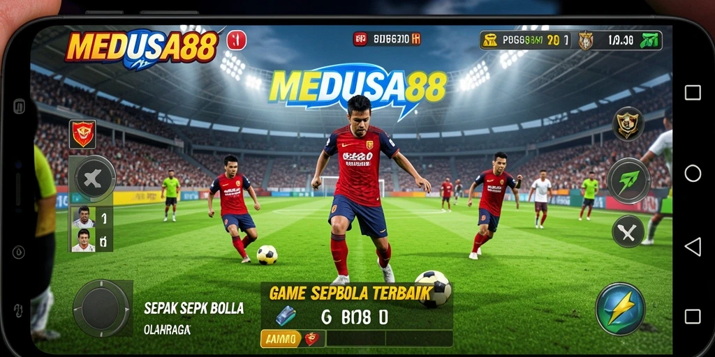 Tampilan gameplay MEDUSA88 yang memukau dengan aksi sepak bola seru.