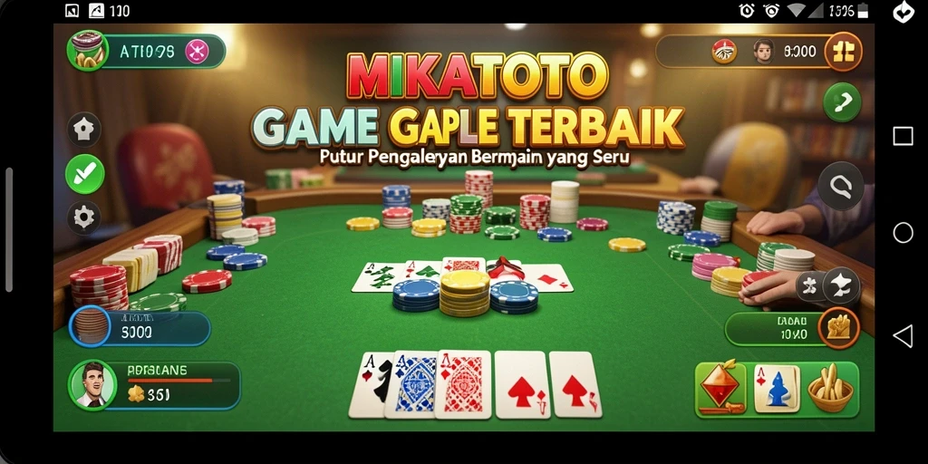 Tampilan gameplay MIKATOTO dengan aksi seru permainan Gaple.