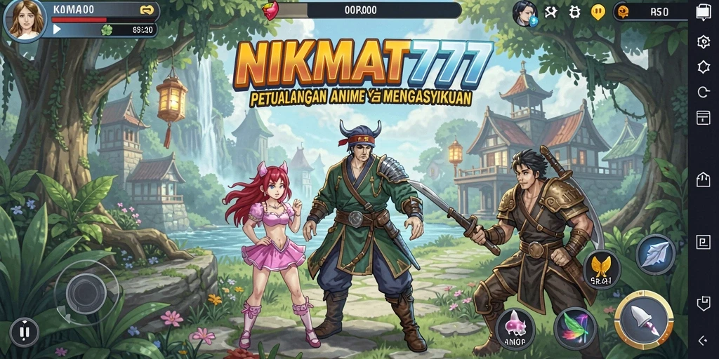 Tangkapan layar utama NIKMAT777 menampilkan petualangan seru dalam dunia Anime.