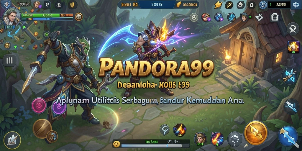 Tampilan antarmuka pengguna aplikasi PANDORA99 yang menarik dan fungsional.