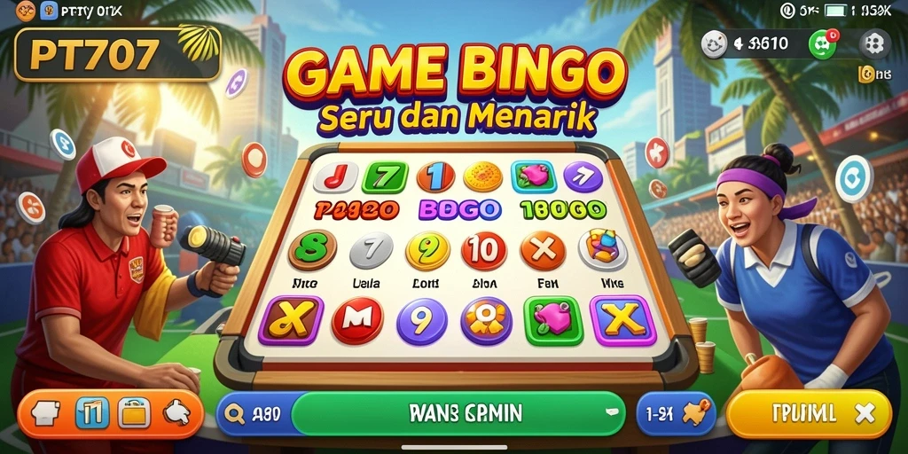 Gameplay menegangkan dan menyenangkan dalam aplikasi Bingo PT707.