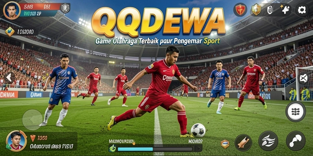 Screenshot gameplay QQDEWA menampilkan aksi seru dalam olahraga.