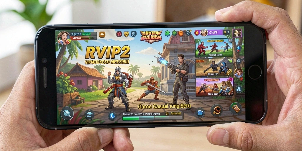Tampilan gameplay seru dari RVIP2 dengan karakter lucu dan aktif.