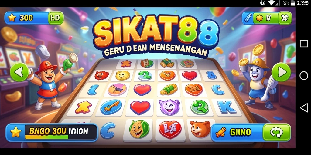 Tampilan screenshot gameplay Bingo SIKAT88 yang menarik dan interaktif.