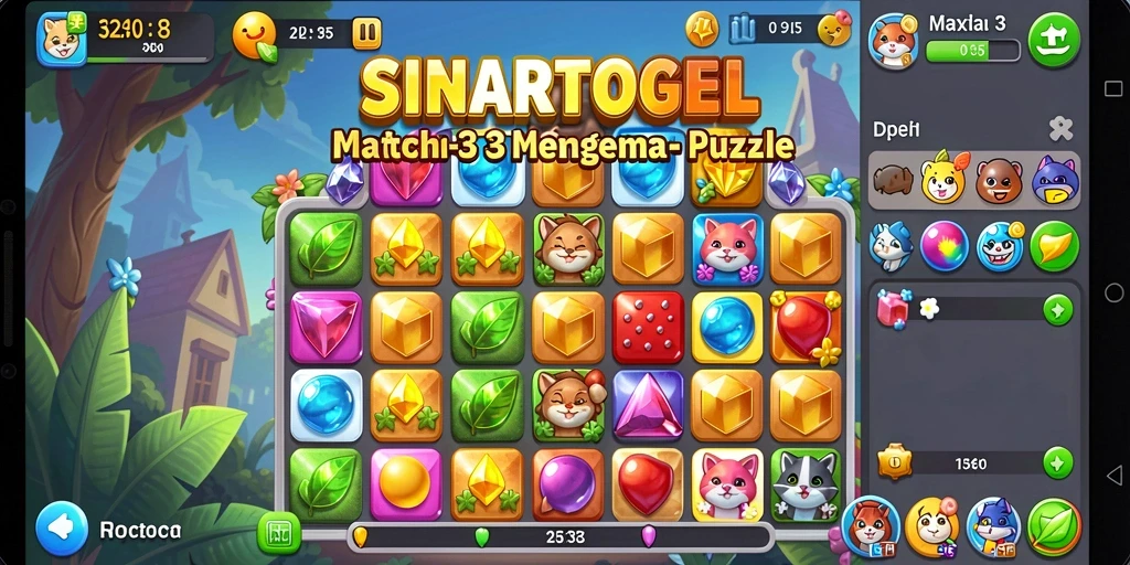 Gameplay seru dan menantang di SINARTOGEL Match-3.