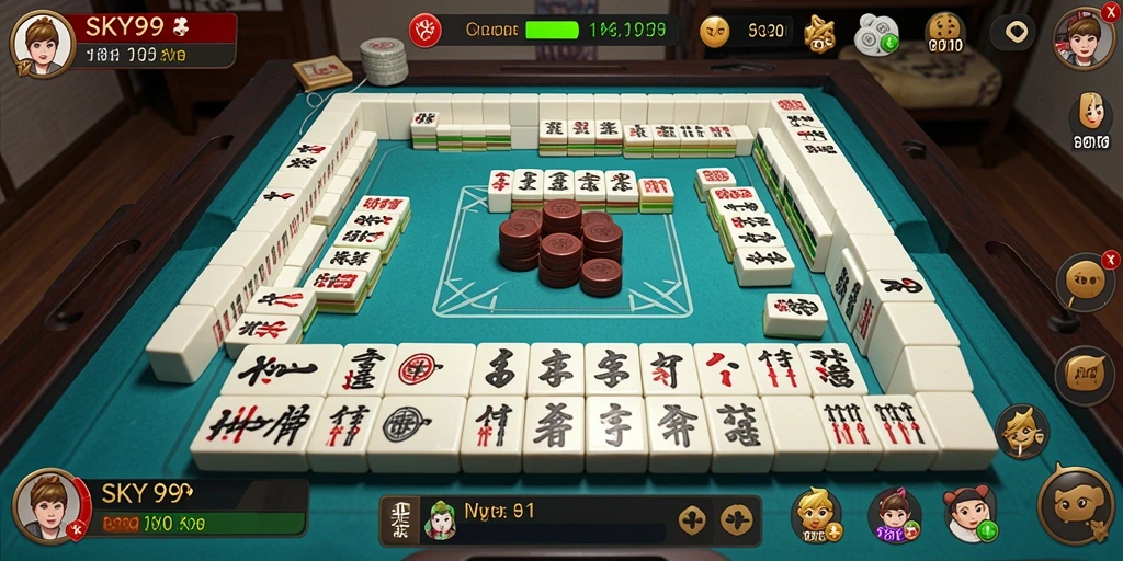 Tangkapan layar menunjukkan gameplay menarik dari game Mahjong.