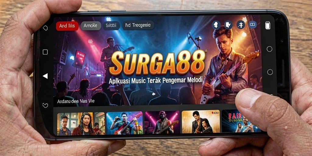 Tampilan gameplay SURGA88 dengan koleksi lagu yang beragam.