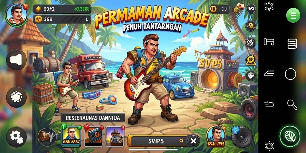 Tampilan menarik dari gameplay Arcade SVIP5 yang mendebarkan.