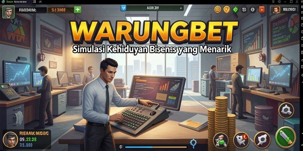 Gambaran seru gameplay dalam mengelola bisnis di WARUNGBET.