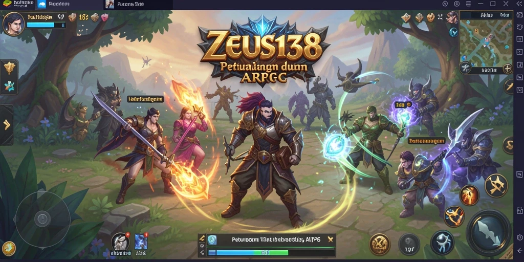 Tampilan gameplay seru dan mendebarkan dalam game ARPG ZEUS138.